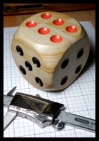 Dice : Dice - 6D Pipped - Onyx Very Large 3.25 inch - Ebay Dec 2014